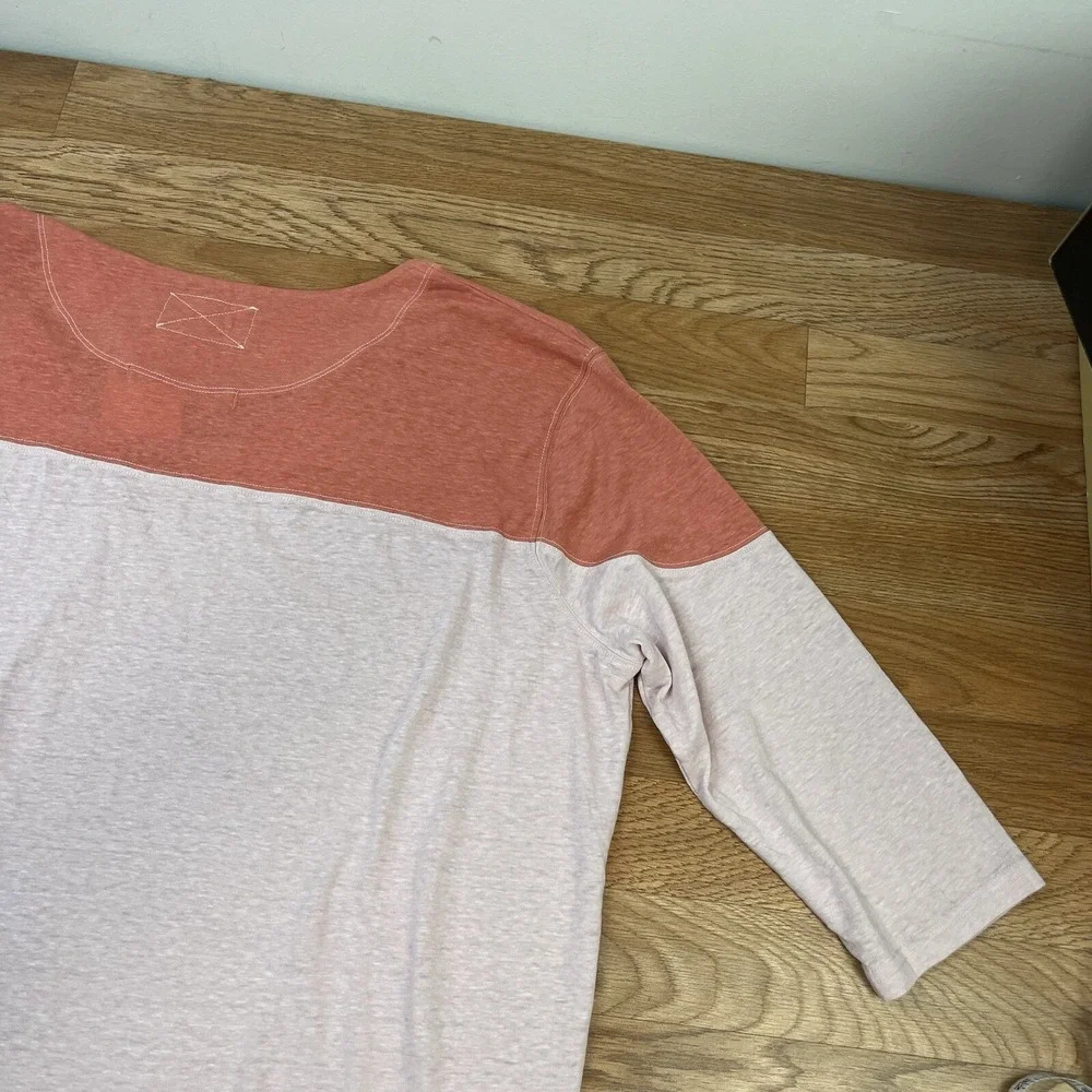 Free People Major League Baseball T-Shirt Pink Oversized Women's Large NEW‎